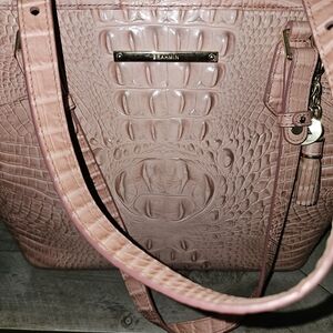 Brahmin Pink Croc-Embossed Women's Bag